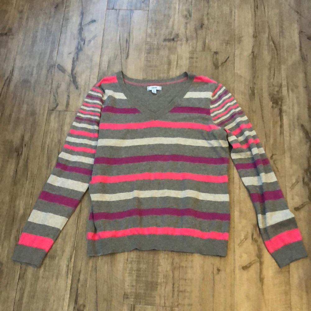 Izod Pink Striped Sweater